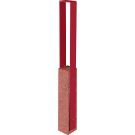 Collaboration Vault Bike Bollard, Medium/Square, 2-Bike Cap., Brick Red/Fireweed