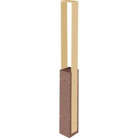Collaboration Vault Bike Bollard, Medium/Square, 2-Bike Capacity, Brown/Sand