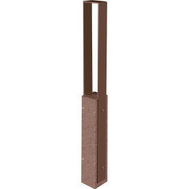 Collaboration Vault Bike Bollard, Medium/Square, 2-Bike Capacity, Brown