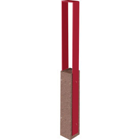 Collaboration Vault Bike Bollard, Medium/Square, 2-Bike Capacity, Brown/Fireweed