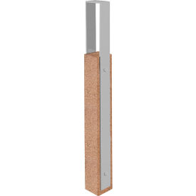 Collaboration Vault Bike Bollard, Tall/Square, 2-Bike Capacity, Sand/Aluminum