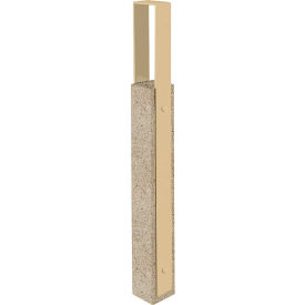 Collaboration Vault Bike Bollard, Tall/Square, 2-Bike Capacity, Gray/Sand