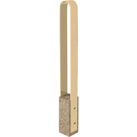 Collaboration Vault Bike Bollard, Short/Rounded, 2-Bike Capacity, Gray/Sand