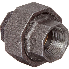 1/8" 150lb Black Malleable Iron Union (Brass Seat), 150-300 PSI
