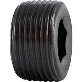 1" Plain Merchant Steel 7/8" Taper Hex Socket Plug, 150-300 PSI