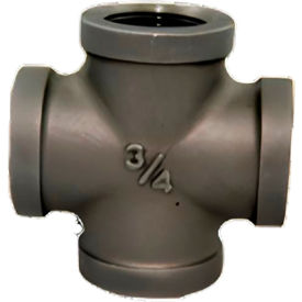 1/2" 150lb Black Malleable Iron Cross, 150-300 PSI