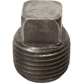 1-1/2" Plain Merchant Steel Square Head Solid Plug, 150-300 PSI