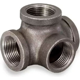 2" 150lb Black Malleable Iron Side Outlet Tee, 150-300 PSI