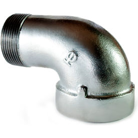 3/4" 150lb Galvanized Malleable Iron 90 Degree Street Elbow, 150-300 PSI