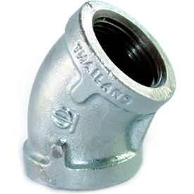 3/8" 150lb Galvanized Malleable Iron 45 Degree Elbow, 150-300 PSI