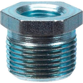 1" x 1/8" Zinc Plated Galvanized Steel Hex Bushing, 150-300 PSI