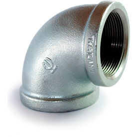 1" 150lb Galvanized Malleable Iron 90 Degree Elbow, 150-300 PSI