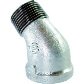 1-1/4" 150lb Galvanized Malleable Iron 45 Degree Street Elbow, 150-300 PSI