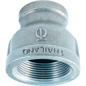 3" x 2" 150lb Galvanized Malleable Iron Reducing Coupling, 150-300 PSI