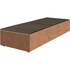 Collaboration Big Blok Bench, 108"L x 40"W x 18"H, Sand/Gray