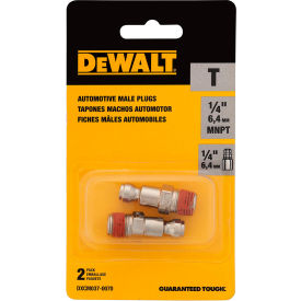 Automotive Plug, 1/4" MNPT Male x 1/4" Body, Nickel Plated Steel, Pack of 2