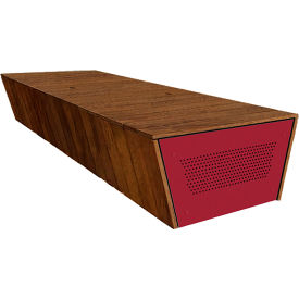 Collaboration Torvin 9' Flat Bench, Afromosia/Fireweed