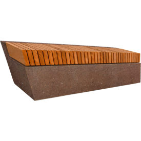 Collaboration Slant Bench, 80"L x 18"W x 18"H, Brown/Iroko