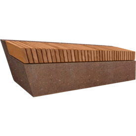 Collaboration Slant Bench, 80"L x 18"W x 18"H, Brown/Afromosia