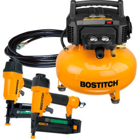 Air Compressor & 2 Tool Combo Kit, 0.9 HP, 6 Gallon, 2.6 CFM