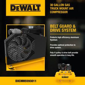 Truck Mount Air Compressor, Honda GX160 Engine, 30 Gallon Tank, 11 CFM, Recoil