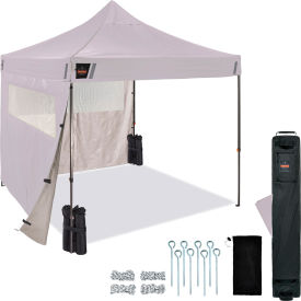 Shax 6056 Heavy Duty Pop-Up Tent Kit w/ Mesh Windows, 10'L x 10'W x 10-13/16'H, White