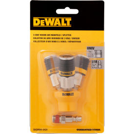 3-Way Round Manifold 1/4" FNPT Inlet, 1/4" FNPT Outlet, 1/4" MNPT I/M Coupler & Plug