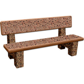 Concrete Bench, 72"L x 25"W x 33"H, Sand Natural Stone