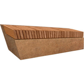 Collaboration Slant Bench, 80"L x 18"W x 18"H, Sand/Afromosia