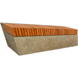 Collaboration Slant Bench, 80"L x 18"W x 18"H, Gray/Iroko