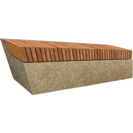 Collaboration Slant Bench, 80"L x 18"W x 18"H, Gray/Afromosia