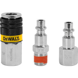 Industrial Coupler & Plug Kit, 1/4" NPT, 3 Piece