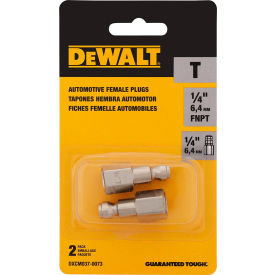 Automotive Plug, 1/4" FNPT Female x 1/4" Body, Nickel Plated Steel, Pack of 2