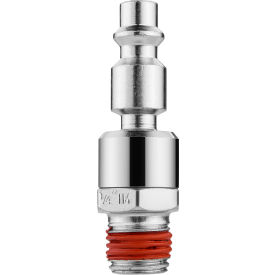 Swivel Industrial Plug, 1/4" MNPT, Nickel Plated Steel