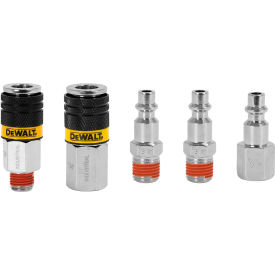 Industrial Coupler & Plug Kit, 1/4" NPT, 5 Piece