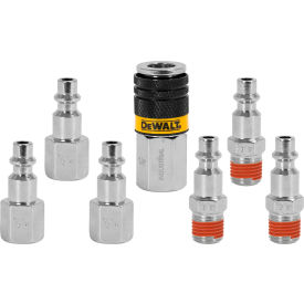 Industrial Coupler & Plug Set, 1/4" NPT, 7 Piece