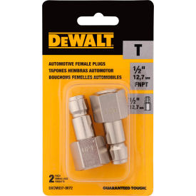 Automotive Plug, 1/2" FNPT Female x 1/2' Body, Nickel Plated Steel, Pack of 2