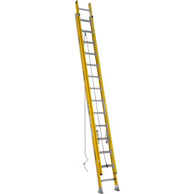 28' Type IAA Fiberglass D-Rung Extension Ladder, 375 lb Capacity