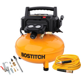 Pancake Air Compressor & 13 Piece Accessory Kit, 0.9 HP, 6 Gallon, 2.6 CFM