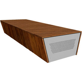 Collaboration Torvin 9' Flat Bench, Iroko/Aluminum