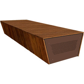 Collaboration Torvin 9' Flat Bench, Iroko/Brown