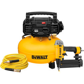 Pancake Electric Air Compressor Combo Kit, 18 Gauge 0.9 HP, 6 Gallon, 2.6 CFM