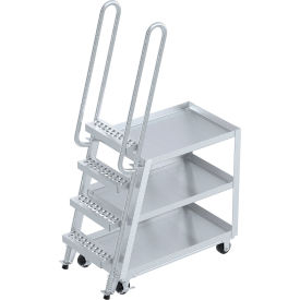 High Duty Stock Picker Truck w/Steel Ladder, 500 lb. Cap., 44''Lx21-7/8''Wx73-7/16''H