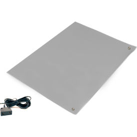 VinylSTAT C Homogenous Vinyl Table Cut Mat w/Hardware, 60"x24"x0.093", Gray
