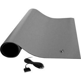 Rubber Table Mat, 48" x 36" x 0.06", Gray