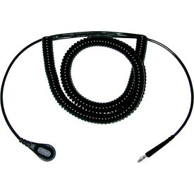 Premium Straight Coil Cord, 12'L, 4mm Snap, Black
