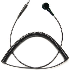 Classic Straight Coil Cord, 12'L, 7mm Snap, Black