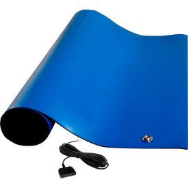 Rubber Table Mat, 60" x 36" x 0.06", Royal Blue