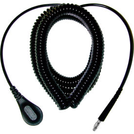 Premium Straight Coil Cord, 20'L, 4mm Snap, Black