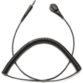Premium Straight Coil Cord, 6'L, 4mm Snap, Black
